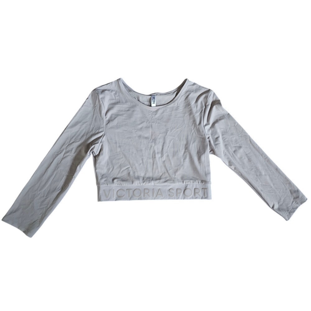 Victoria Sport Crop Top Long‎ Sleeve Activewear Athletic Shirt Medium